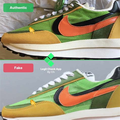 pine green nike sacai real vs fake|How to spot fake Nike ld waffle sacai. Nike x sacai real vs.